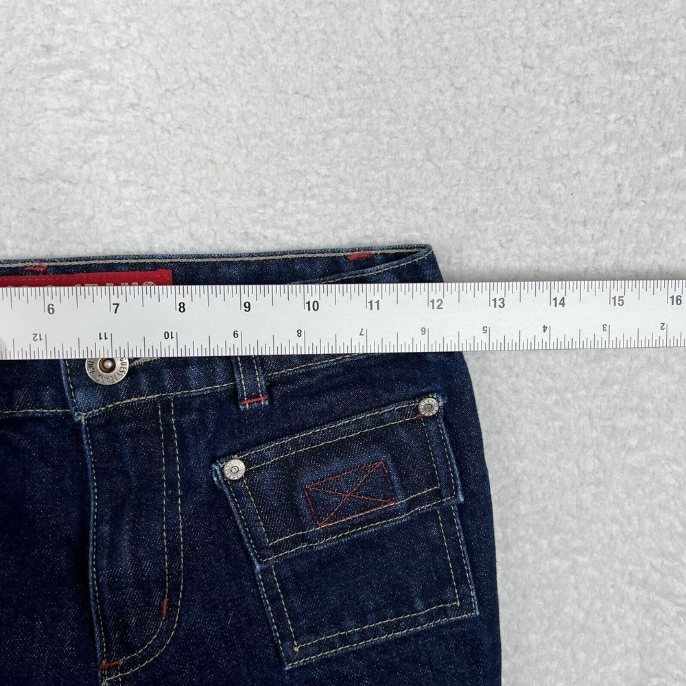 Vintage Guess Jeans Kids 10 Dark‎ Blue Flap Pocket Straight Denim Y2K Made USA - Picture 4 of 12